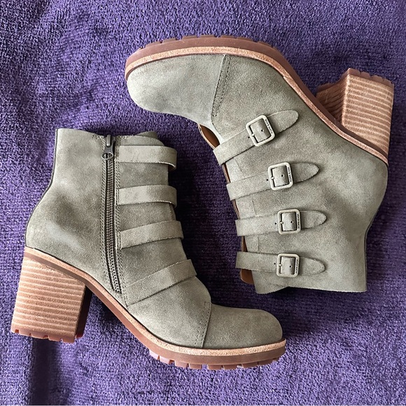 NWT Kork-Ease Green Dee Suede Ankle Boot - Picture 5 of 7